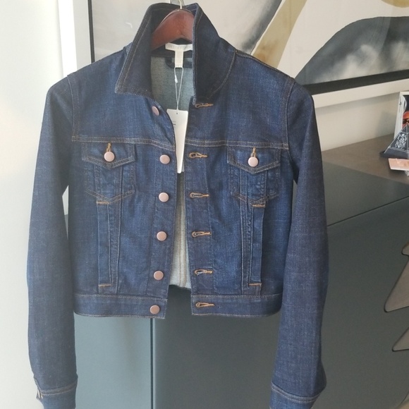 eileen fisher cropped denim jacket